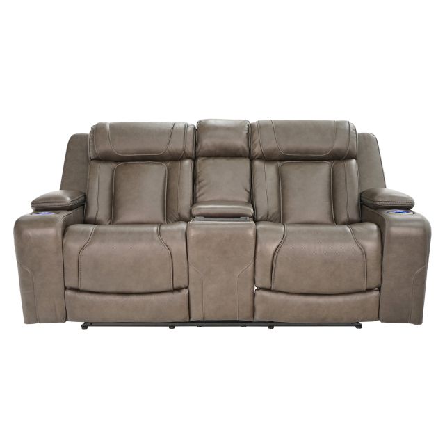 Boston Charcoal Zero Gravity Power Headrest Reclining Sofa
