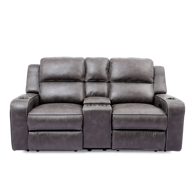 Beacon Power Headrest Reclining Sofa with Drop Down Table