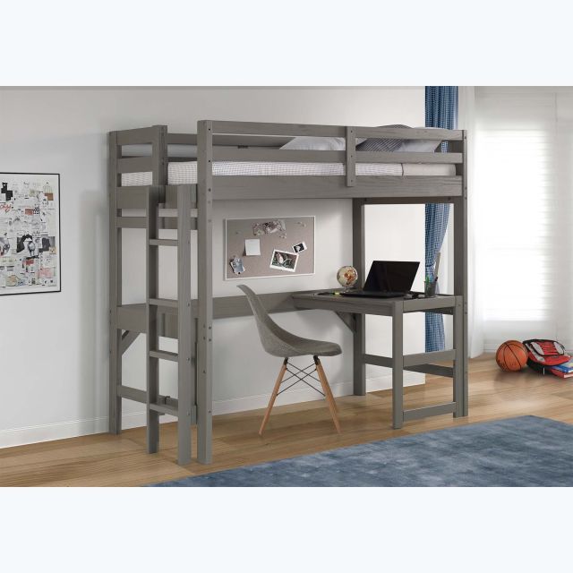 Cambridge Grey Full Loft Desk Bunk Bed Bernie Phyl s Furniture