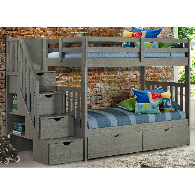Pyramid bunk with trundle sales