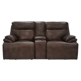 Dutton Power Headrest Reclining Console Loveseat - Bernie & Phyl’s ...