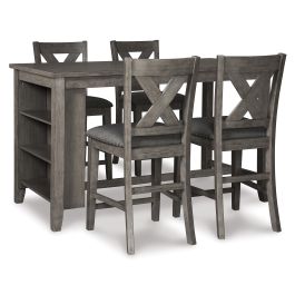 Buy Caitbrook 5 Piece Dinette Set (Table with 4 Counter Stools) Online ...