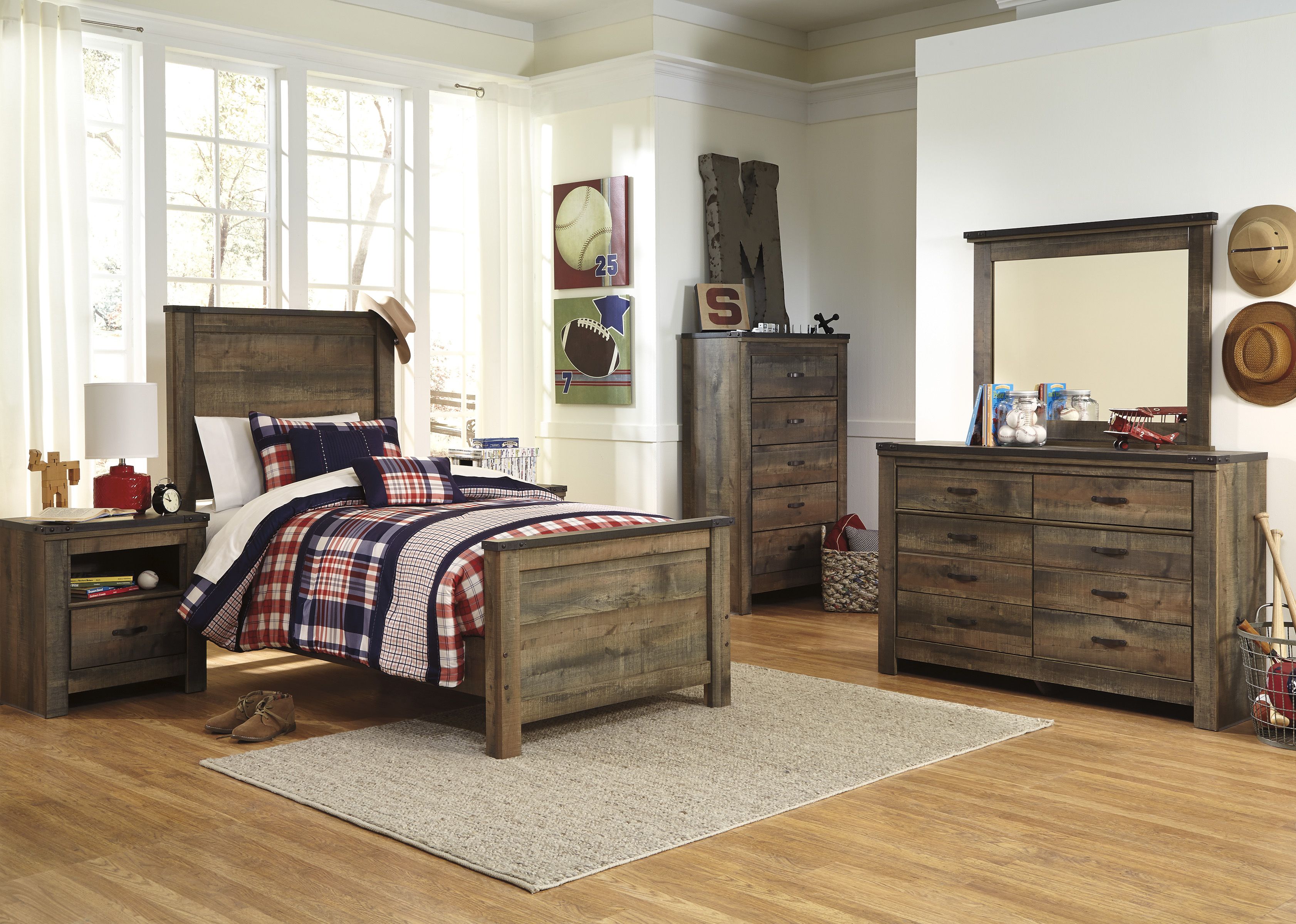 trinell panel bed - bernie & phyl's furniture