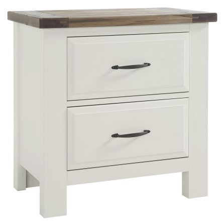 Maple Road White/Natural Nightstand