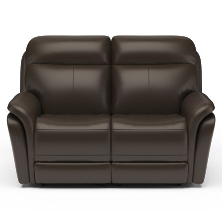 Zoey Brown Power Reclining Loveseat with Power Headrest