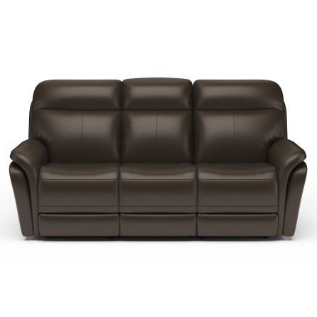 Zoey Brown Power Reclining Sofa with Power Headrest