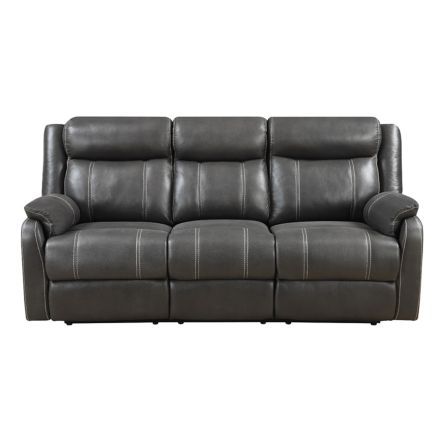 Domino Carbon Reclining Sofa with Drop Down Table