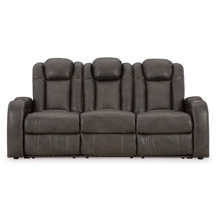 Front view of Fyne-Dyme Shadow Power Headrest Reclining Sofa