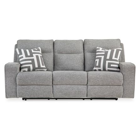 Front view of Biscoe reclining sofa