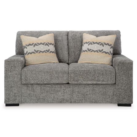 Front view of Dunmor Graphite Loveseat