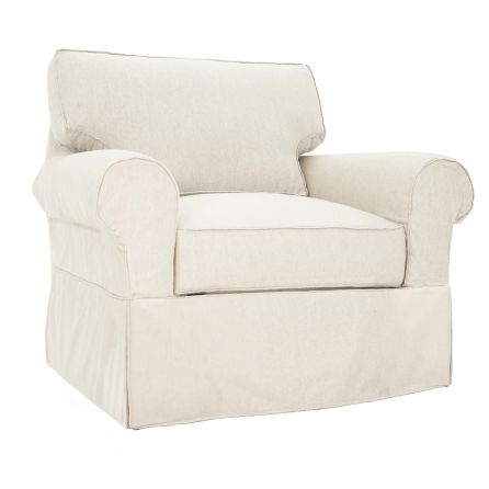 Front view of Natalie Slipcover Chair