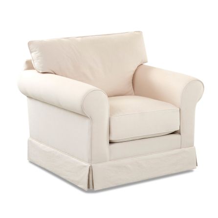 Side view of Jenny Slipcover Chair