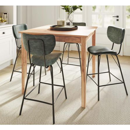 Urban Archive 5 Piece Dining Set (Counter Table with 4 Jade Stools)