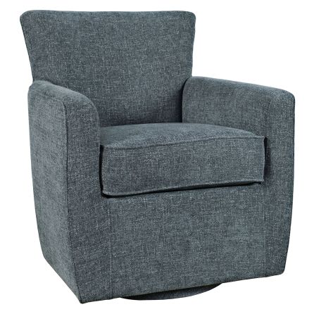 Side view of Royce swivel accent chair