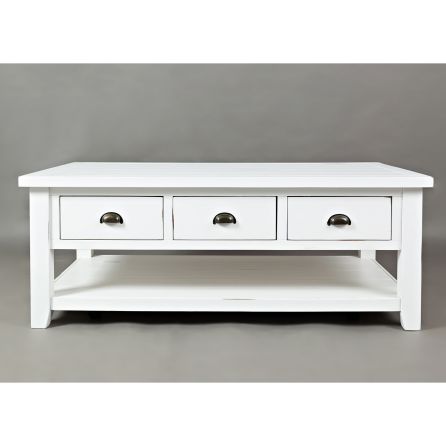 Seaside Weathered White Cocktail Table