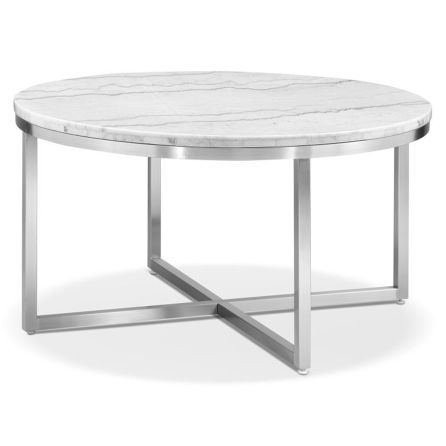 Front view of Esme round cocktail table