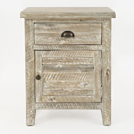 Seaside Washed Grey Accent Table