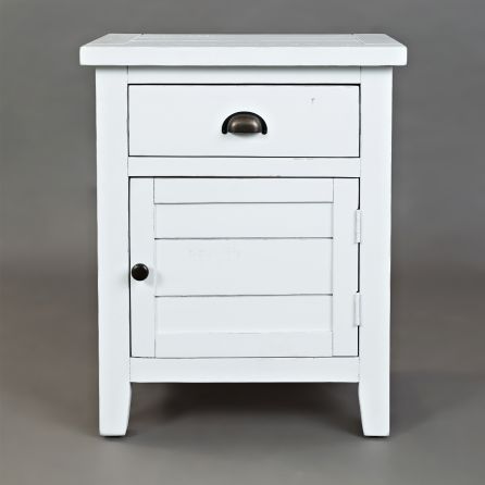 Seaside Weathered White Accent Table