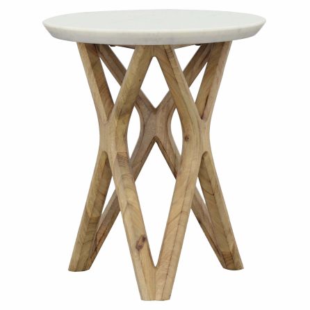 Front view of Tatum Round Chairside Table