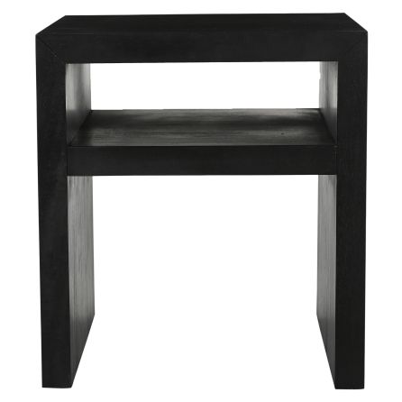 Front view of Dev Black End Table