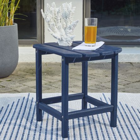 Blue Outdoor Chairside Table