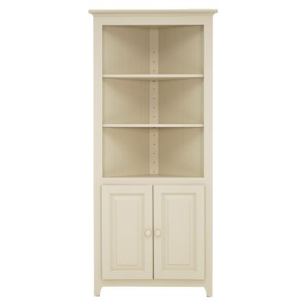 Front view of Sand Dollar White 72-Inch Corner Cabinet