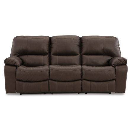 Front view of Leesworth power reclining sofa
