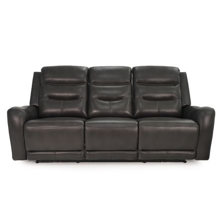 Front view of Cally Charcoal sofa