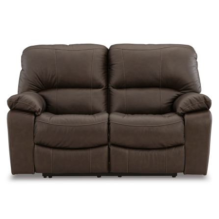 Front view Leesworth power reclining loveseat