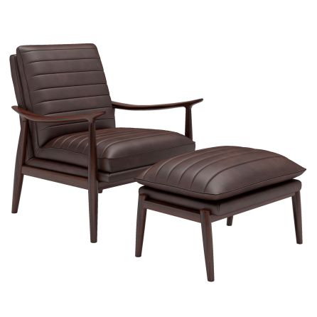 Ethan Brown Accent Leather Chair