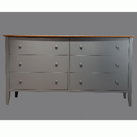Coastal Grey 6 Drawer Dresser