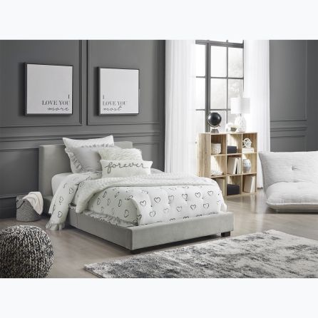 Chesani Gray Youth Upholstered Bed