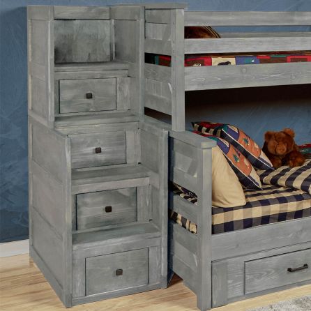 Urban Ranch Gray Youth Stairway Chest