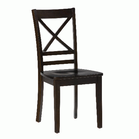 Simplicity Espresso X-Back Side Chair