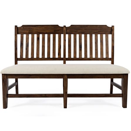 Bakersfield Dining Bench with Back