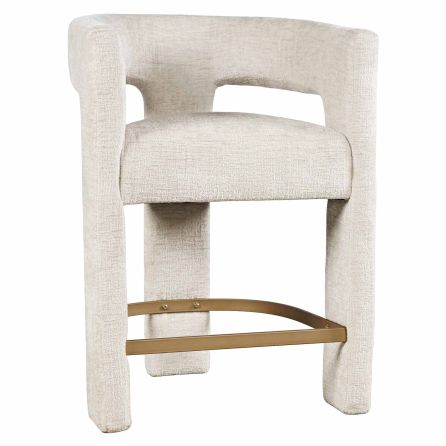 Front view of Gwen Natural Counter Stool