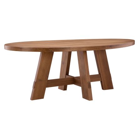 Front view of Bristol Oval Dining Table