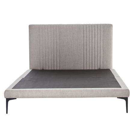Sidney Light Grey Upholstered Platform Bed