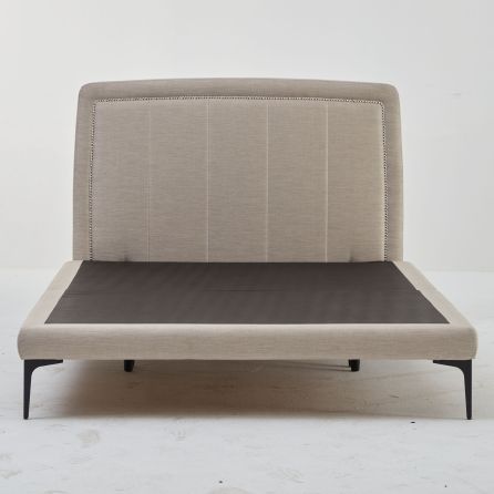 Spencer Cream Upholstered Platform Bed