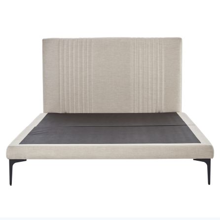 Sidney Cream Upholstered Platform Bed