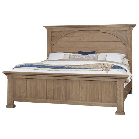 Vista Natural Oak Queen Mansion Bed