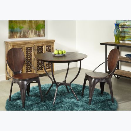 Adler Honey Brown 3 Piece Dinette Set (Table and 2 Chairs)