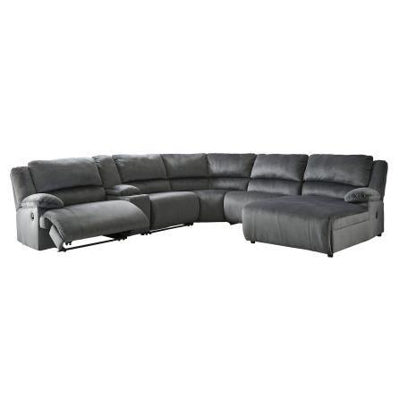 Clonmel Charcoal 6 Piece Power Reclining Sectional