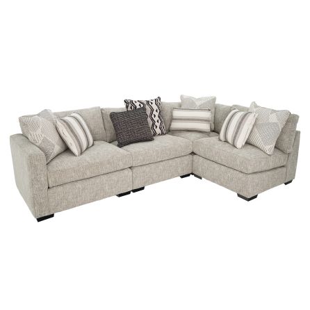 Front view of Durham 4 piece modular sectional