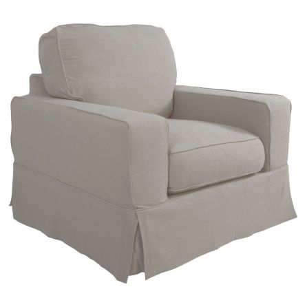 Americana Slipcover Gray Chair