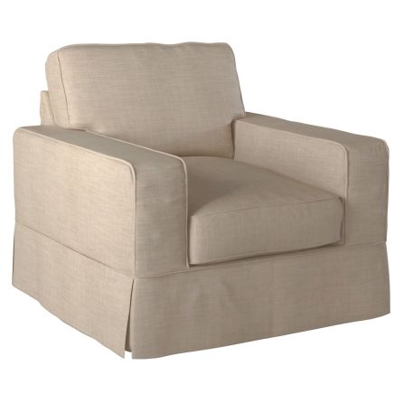 Americana Linen Slipcover Chair