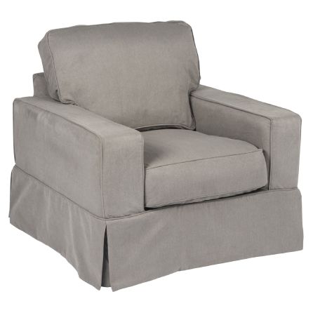 Americana Slate Slipcover Chair