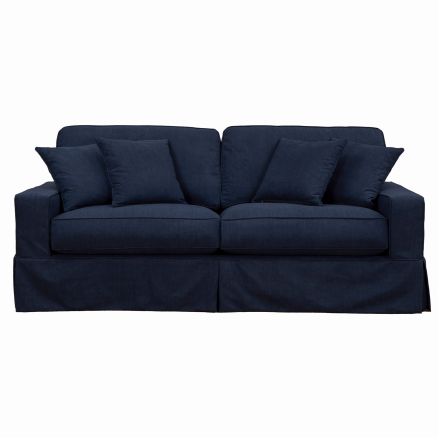 Americana Navy Slipcover Sofa