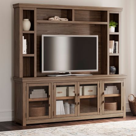 Boardernest 2 Piece Wall Unit (TV Stand with Hutch)