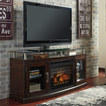 Chanceen Entertainment Unit with Fireplace